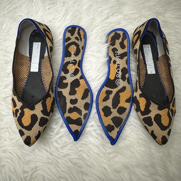 Rothy’s Women’s The Point Leopard Cheetah Animal Print Flat Size 6.5 - Picture 10 of 10